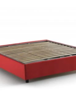 Talamo Italia Lits Lit Coffre Cm 140x190 En Tissu Rouge -Sommiers Soldes lit coffre cm 140x190 en tissu rouge 2