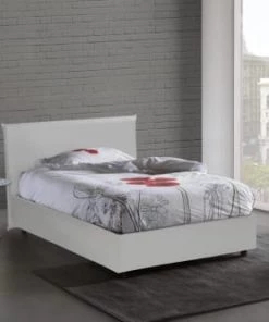 Talamo Italia Lits Lit Coffre Cm 140x200 En éco-cuir Blanc -Sommiers Soldes lit coffre cm 140x200 en eco cuir blanc 11