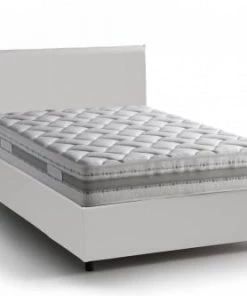 Talamo Italia Lits Lit Coffre Cm 140x200 En éco-cuir Blanc -Sommiers Soldes lit coffre cm 140x200 en eco cuir blanc 12