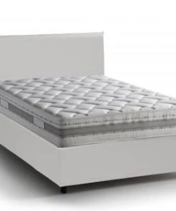 Talamo Italia Lits Lit Coffre Cm 140x200 En éco-cuir Blanc