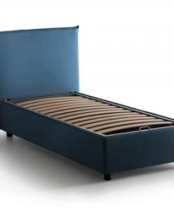 Talamo Italia Lits Lit Coffre Cm 140x200 En Tissu Bleu -Sommiers Soldes lit coffre cm 140x200 en tissu bleu 11