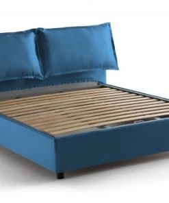 Talamo Italia Lits Lit Coffre Cm 140x200 En Tissu Bleu -Sommiers Soldes lit coffre cm 140x200 en tissu bleu 7