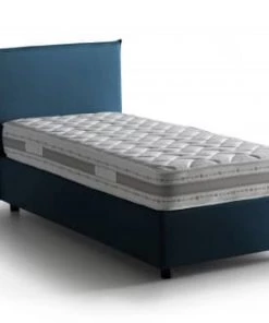 Talamo Italia Lits Lit Coffre Cm 140x200 En Tissu Bleu