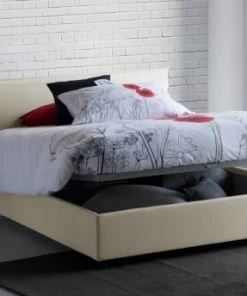 Talamo Italia Lits Lit Coffre Cm 140x200 En Tissu Crème -Sommiers Soldes lit coffre cm 140x200 en tissu creme 13