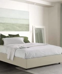 Talamo Italia Lits Lit Coffre Cm 140x200 En Tissu Crème -Sommiers Soldes lit coffre cm 140x200 en tissu creme 8