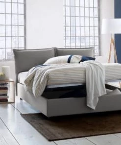 Talamo Italia Lits Lit Coffre Cm 140x200 En Tissu Gris -Sommiers Soldes lit coffre cm 140x200 en tissu gris 11