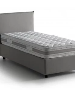 Talamo Italia Lits Lit Coffre Cm 140x200 En Tissu Gris