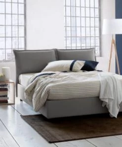 Talamo Italia Lits Lit Coffre Cm 140x200 En Tissu Gris -Sommiers Soldes lit coffre cm 140x200 en tissu gris 2