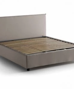 Talamo Italia Lits Lit Coffre Cm 140x200 En Tissu Marron