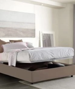 Talamo Italia Lits Lit Coffre Cm 140x200 En Tissu Marron -Sommiers Soldes lit coffre cm 140x200 en tissu marron 22