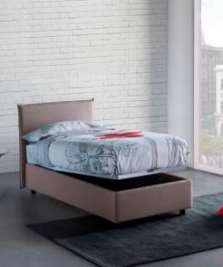 Talamo Italia Lits Lit Coffre Cm 140x200 En Tissu Marron -Sommiers Soldes lit coffre cm 140x200 en tissu marron 30