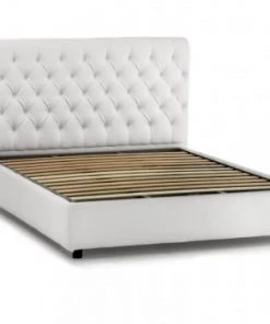 Talamo Italia Lits Lit Coffre Cm 160x190 En Eco-cuir Blanc