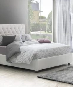 Talamo Italia Lits Lit Coffre Cm 160x190 En Eco-cuir Blanc -Sommiers Soldes lit coffre cm 160x190 en eco cuir blanc 3