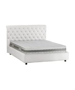 Talamo Italia Lits Lit Coffre Cm 160x190 En Eco-cuir Blanc -Sommiers Soldes lit coffre cm 160x190 en eco cuir blanc 5