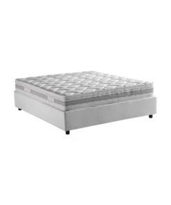 Talamo Italia Lits Lit Coffre Cm 160x190 En Tissu Blanc -Sommiers Soldes lit coffre cm 160x190 en tissu blanc 2