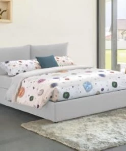 Talamo Italia Lits Lit Coffre Cm 160x190 En Tissu Blanc -Sommiers Soldes lit coffre cm 160x190 en tissu blanc 7