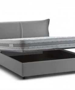 Talamo Italia Lits Lit Coffre Cm 160x200 En Tissu Gris -Sommiers Soldes lit coffre cm 160x200 en tissu gris 2