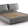 Talamo Italia Lits Lit Coffre Cm 160x200 En Tissu Gris