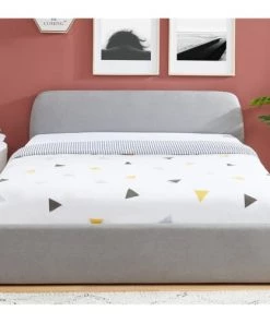 Homifab Lits Lit Coffre LENA Sommier à Lattes Et Tête De Lit 160x200 Gris Clair -Sommiers Soldes lit coffre lena sommier a lattes et tete de lit 160x200 gris clair 4