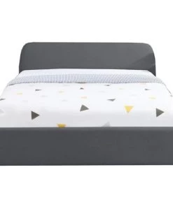 Homifab Lits Lit Coffre LENA Sommier à Lattes Et Tête De Lit 160x200 Gris Foncé -Sommiers Soldes lit coffre lena sommier a lattes et tete de lit 160x200 gris fonce 3