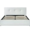 Baita Lits Lit Coffre Simili Blanc 140x190 Sommier Inclus