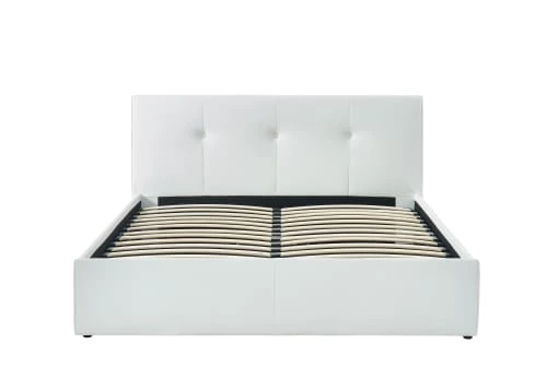 Baita Lits Lit Coffre Simili Blanc 140x190 Sommier Inclus 3 Baita Lits Lit Coffre Simili Blanc 140x190 Sommier Inclus