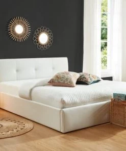 Baita Lits Lit Coffre Simili Blanc Coffre 160x200 Sommier Inclus 9 Baita Lits Lit Coffre Simili Blanc Coffre 160x200 Sommier Inclus -Sommiers Soldes lit coffre simili blanc coffre 160x200 sommier inclus 1