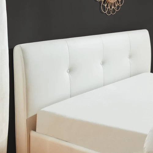 Baita Lits Lit Coffre Simili Blanc Coffre 160x200 Sommier Inclus 8 Baita Lits Lit Coffre Simili Blanc Coffre 160x200 Sommier Inclus – Image 6