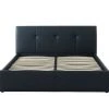 Baita Lits Lit Coffre Simili Noir 160x200 Sommier Inclus -Sommiers Soldes lit coffre simili noir 160x200 sommier inclus