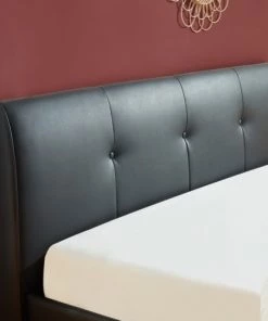 Baita Lits Lit Coffre Simili Noir 160x200 Sommier Inclus -Sommiers Soldes lit coffre simili noir 160x200 sommier inclus 2