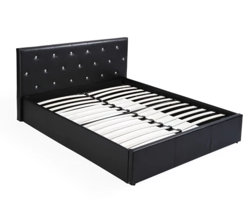 Baita Lits Lit Coffre Simili Noir 160x200 Sommier Inclus 3 Baita Lits Lit Coffre Simili Noir 160x200 Sommier Inclus