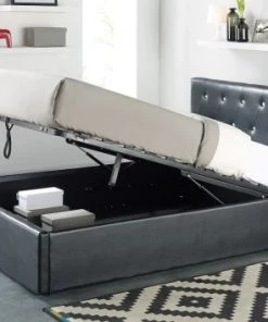 Baita Lits Lit Coffre Simili Noir 160x200 Sommier Inclus 11 Baita Lits Lit Coffre Simili Noir 160x200 Sommier Inclus -Sommiers Soldes lit coffre simili noir 160x200 sommier inclus 9