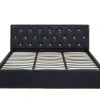Baita Lits Lit Coffre Simili Noir 180x200 Sommier Inclus
