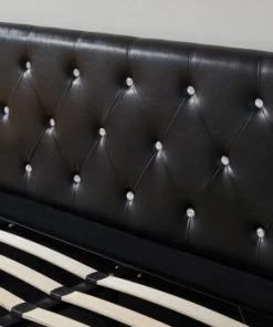 Baita Lits Lit Coffre Simili Noir 180x200 Sommier Inclus -Sommiers Soldes lit coffre simili noir 180x200 sommier inclus 2