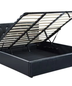 Baita Lits Lit Coffre Simili Noir 180x200 Sommier Inclus -Sommiers Soldes lit coffre simili noir 180x200 sommier inclus 3