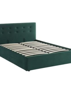 Homifab Lits Lit Coffre Velours Vert 140x190 Avec Sommier Et Tête De Lit 12 Homifab Lits Lit Coffre Velours Vert 140x190 Avec Sommier Et Tête De Lit -Sommiers Soldes lit coffre velours vert 140x190 avec sommier et tete de lit 4