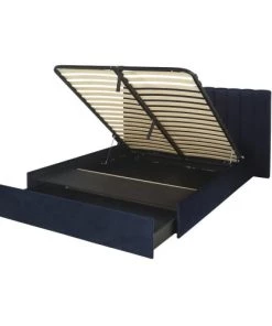 Maisons Du Monde Lits Lit Coffre Vintage 160x200 Avec Sommier à Lattes En Velours Bleu Nuit, OEKO-TEX® 10 Maisons Du Monde Lits Lit Coffre Vintage 160x200 Avec Sommier à Lattes En Velours Bleu Nuit, OEKO-TEX® -Sommiers Soldes lit coffre vintage 160x200 avec sommier a lattes en velours bleu nuit oeko tex 1000 2 11 219812 4