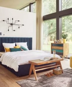 Maisons Du Monde Lits Lit Coffre Vintage 160x200 Avec Sommier à Lattes En Velours Bleu Nuit, OEKO-TEX® 11 Maisons Du Monde Lits Lit Coffre Vintage 160x200 Avec Sommier à Lattes En Velours Bleu Nuit, OEKO-TEX® -Sommiers Soldes lit coffre vintage 160x200 avec sommier a lattes en velours bleu nuit oeko tex 1000 2 11 219812 5