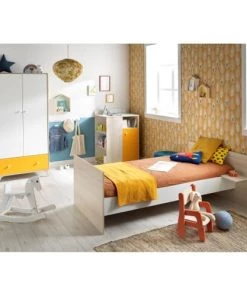 BabyPrice Lits Lit Combiné 120x60 Evolutif En 90x190 En Mélamine Beige -Sommiers Soldes lit combine 120x60 evolutif en 90x190 en melamine beige 4