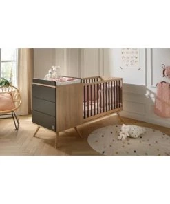 Sauthon Original Lits Lit Combiné évolutif 103x181x68cm Gris -Sommiers Soldes lit combine evolutif 103x181x68cm gris 2