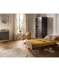 Sauthon Original Lits Lit Combiné évolutif 103x181x68cm Gris -Sommiers Soldes lit combine evolutif 103x181x68cm gris 3