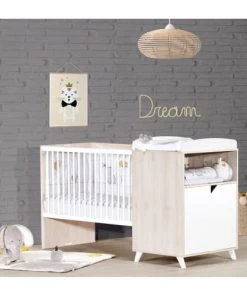 BabyPrice Lits Lit Combiné Evolutif 120x60 En 90x190 En Bois Beige -Sommiers Soldes lit combine evolutif 120x60 en 90x190 en bois beige 4