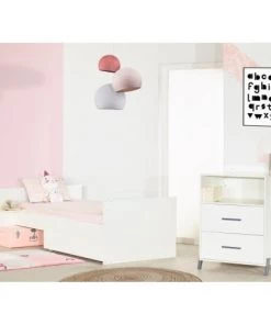 BabyPrice Lits Lit Combiné Evolutif 120x60 En 90x190 En Bois Blanc -Sommiers Soldes lit combine evolutif 120x60 en 90x190 en bois blanc 15