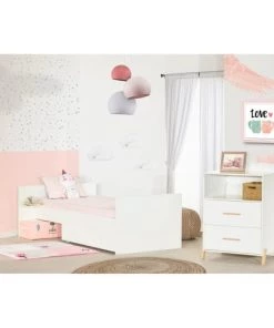 BabyPrice Lits Lit Combiné Evolutif 120x60 En 90x190 En Bois Blanc 13 BabyPrice Lits Lit Combiné Evolutif 120x60 En 90x190 En Bois Blanc -Sommiers Soldes lit combine evolutif 120x60 en 90x190 en bois blanc 5