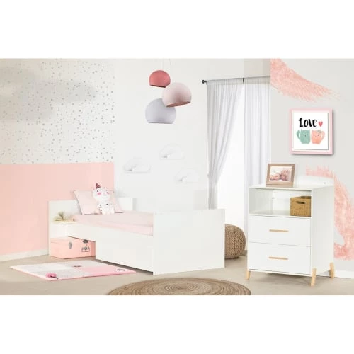 BabyPrice Lits Lit Combiné Evolutif 120x60 En 90x190 En Bois Blanc 8 BabyPrice Lits Lit Combiné Evolutif 120x60 En 90x190 En Bois Blanc – Image 6