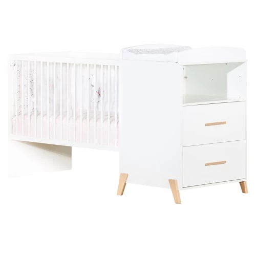 BabyPrice Lits Lit Combiné Evolutif 120x60 En 90x190 En Bois Blanc 3 BabyPrice Lits Lit Combiné Evolutif 120x60 En 90x190 En Bois Blanc
