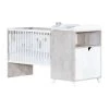 BabyPrice Lits Lit Combiné Evolutif 120x60 En 90x190 En Bois Gris Foncé