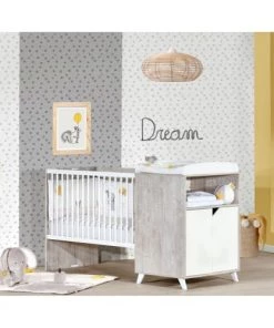 BabyPrice Lits Lit Combiné Evolutif 120x60 En 90x190 En Bois Gris Foncé -Sommiers Soldes lit combine evolutif 120x60 en 90x190 en bois gris fonce 4