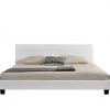 Hypnia Lits Lit Contemporain Blanc-140 X 190 (cm) -Sommiers Soldes lit contemporain blanc 140 x 190 cm