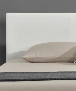 Hypnia Lits Lit Contemporain Blanc-140 X 190 (cm) -Sommiers Soldes lit contemporain blanc 140 x 190 cm 3